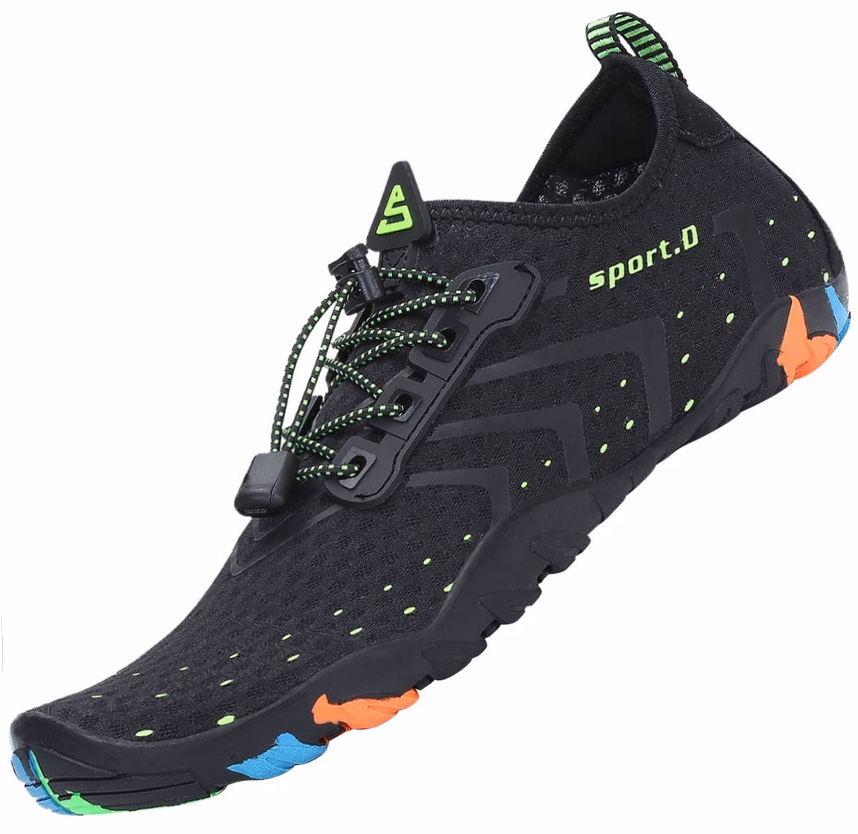SAGUARO Water Shoes Mens Women Beach Shoes for Swim Aqua Sea Wet, Gr.2.5-13 UK 6.5 UK Black